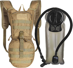 Tactical Hydration Pack Ryggsäck 900D med 2,5L blåsa för vandring #4563