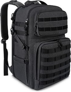 Laptopryggsäck 17 tum, stora reseryggsäckar för gymarbete, campingvandring, svart #B5125