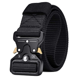 Taktiska bälten för män Militärstil Arbete Vandring Riggers Web Gun Bälte med Heavy Duty Quick Release Metal Spänne
